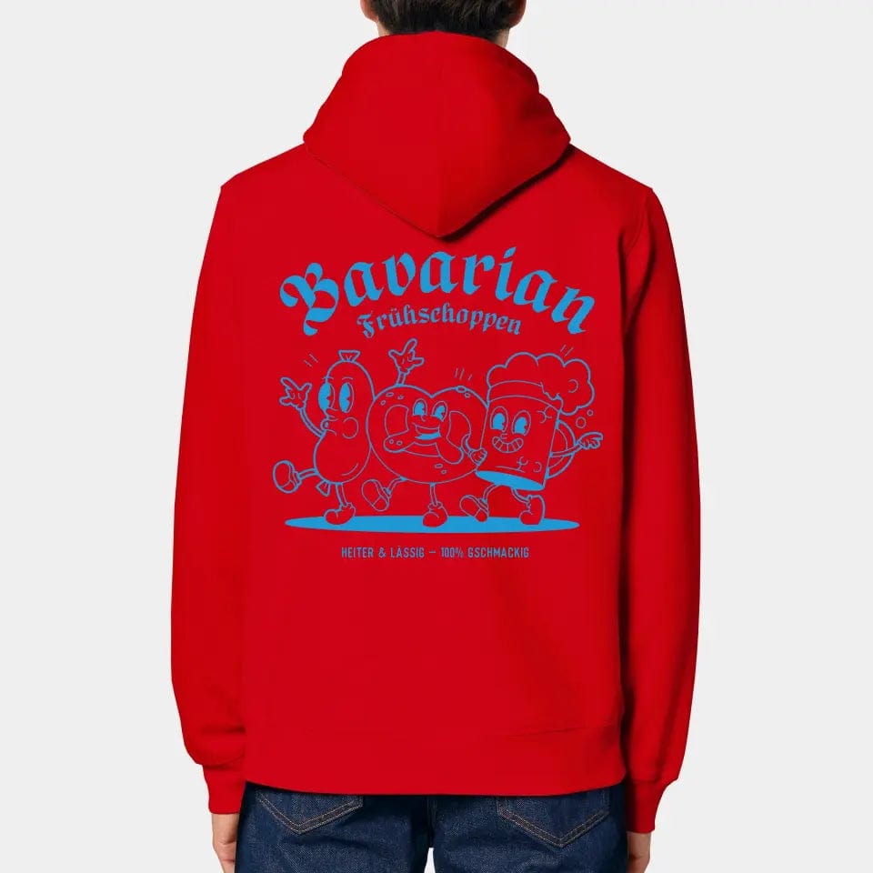 TeeInBlue Hoodie "Frühschoppen" Stanley/Stella Drummer 2.0 / rot / 3XL - aus nachhaltiger und fairer Produktion