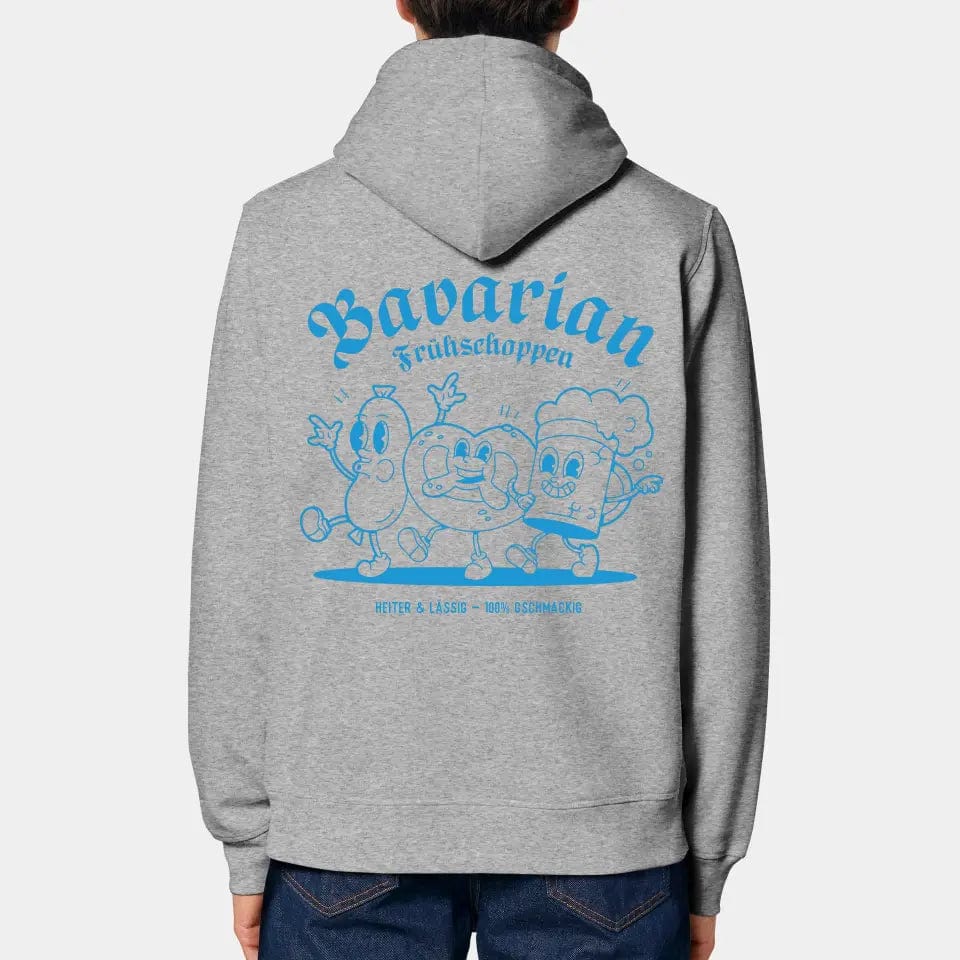 TeeInBlue Hoodie "Frühschoppen" Stanley/Stella Drummer 2.0 / heather grey / XS - aus nachhaltiger und fairer Produktion