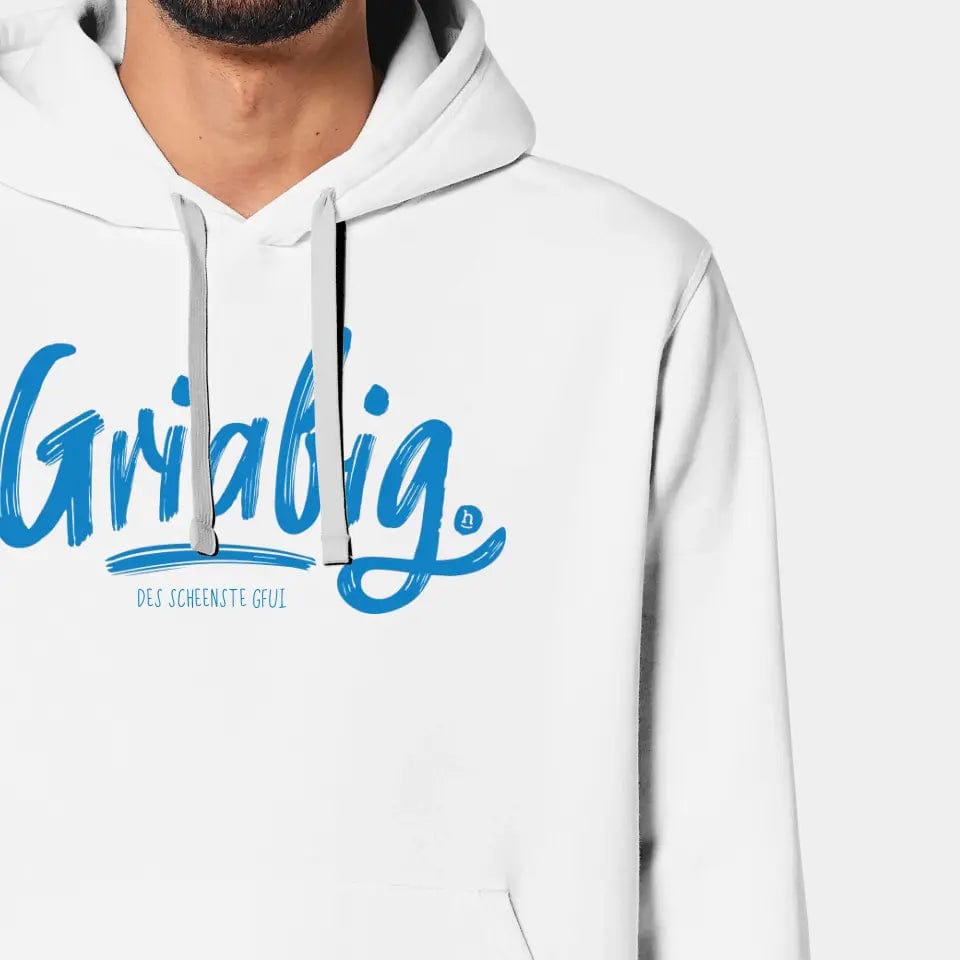 TeeInBlue Hoodie "Griabig" Stanley/Stella Drummer 2.0 / weiß / M - aus nachhaltiger und fairer Produktion