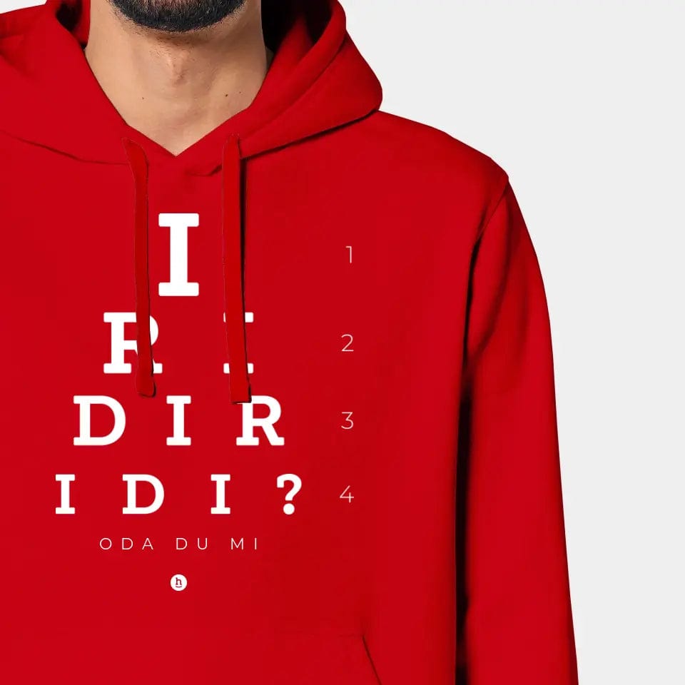 TeeInBlue Hoodie "Iridiridi" Stanley/Stella Drummer 2.0 / rot / XL - aus nachhaltiger und fairer Produktion