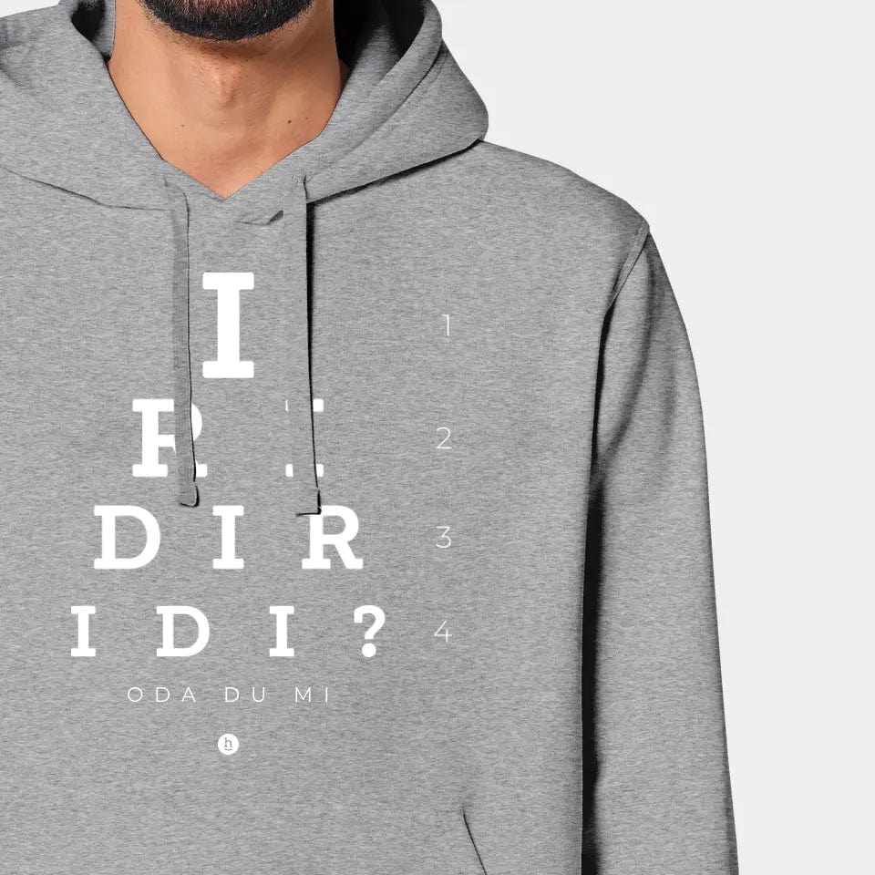 TeeInBlue Hoodie "Iridiridi" Stanley/Stella Drummer 2.0 / heather grey / 3XL - aus nachhaltiger und fairer Produktion