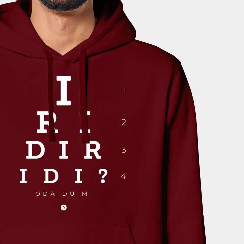 TeeInBlue Hoodie "Iridiridi" Stanley/Stella Drummer 2.0 / burgundy / M - aus nachhaltiger und fairer Produktion