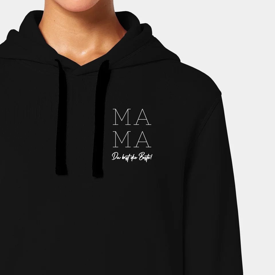 TeeInBlue Hoodie "Mama" Stanley/Stella Drummer 2.0 / schwarz / XXS - aus nachhaltiger und fairer Produktion