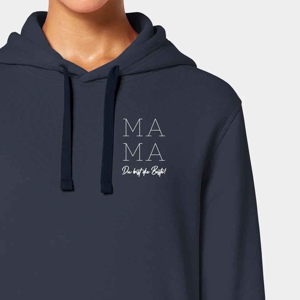 TeeInBlue Hoodie "Mama" Stanley/Stella Drummer 2.0 / india ink grey / XXS - aus nachhaltiger und fairer Produktion