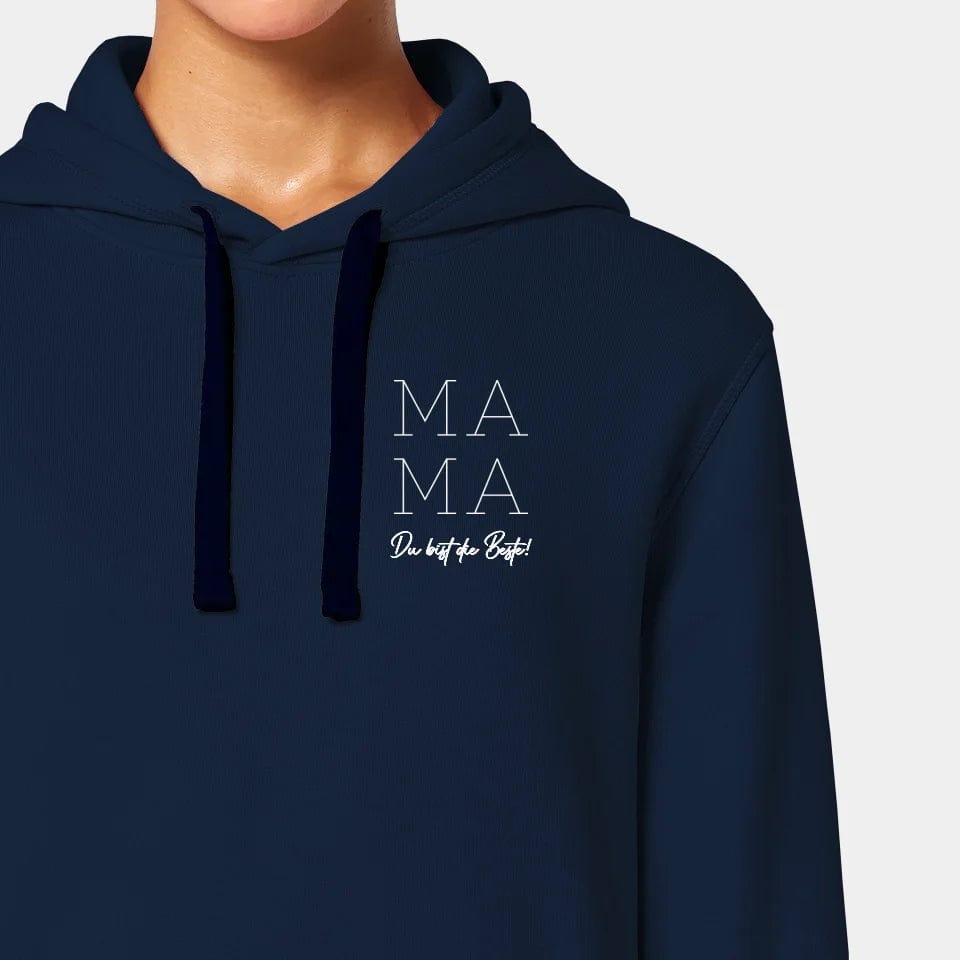 TeeInBlue Hoodie "Mama" Stanley/Stella Drummer 2.0 / french navy / XXS - aus nachhaltiger und fairer Produktion