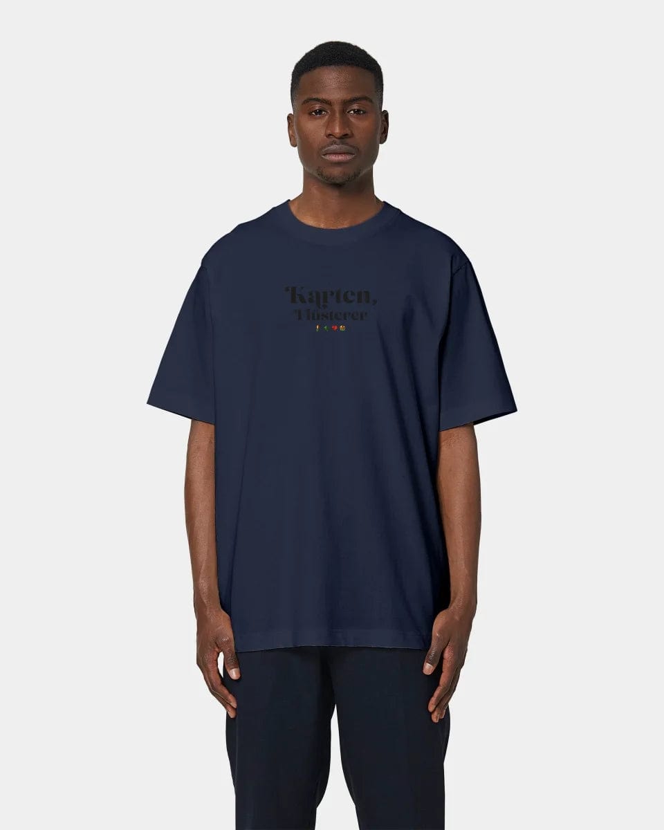 TeeInBlue Personalisiertes T-Shirt "Karten Flüsterer" Oversized / French Navy / XXS - aus nachhaltiger und fairer Produktion