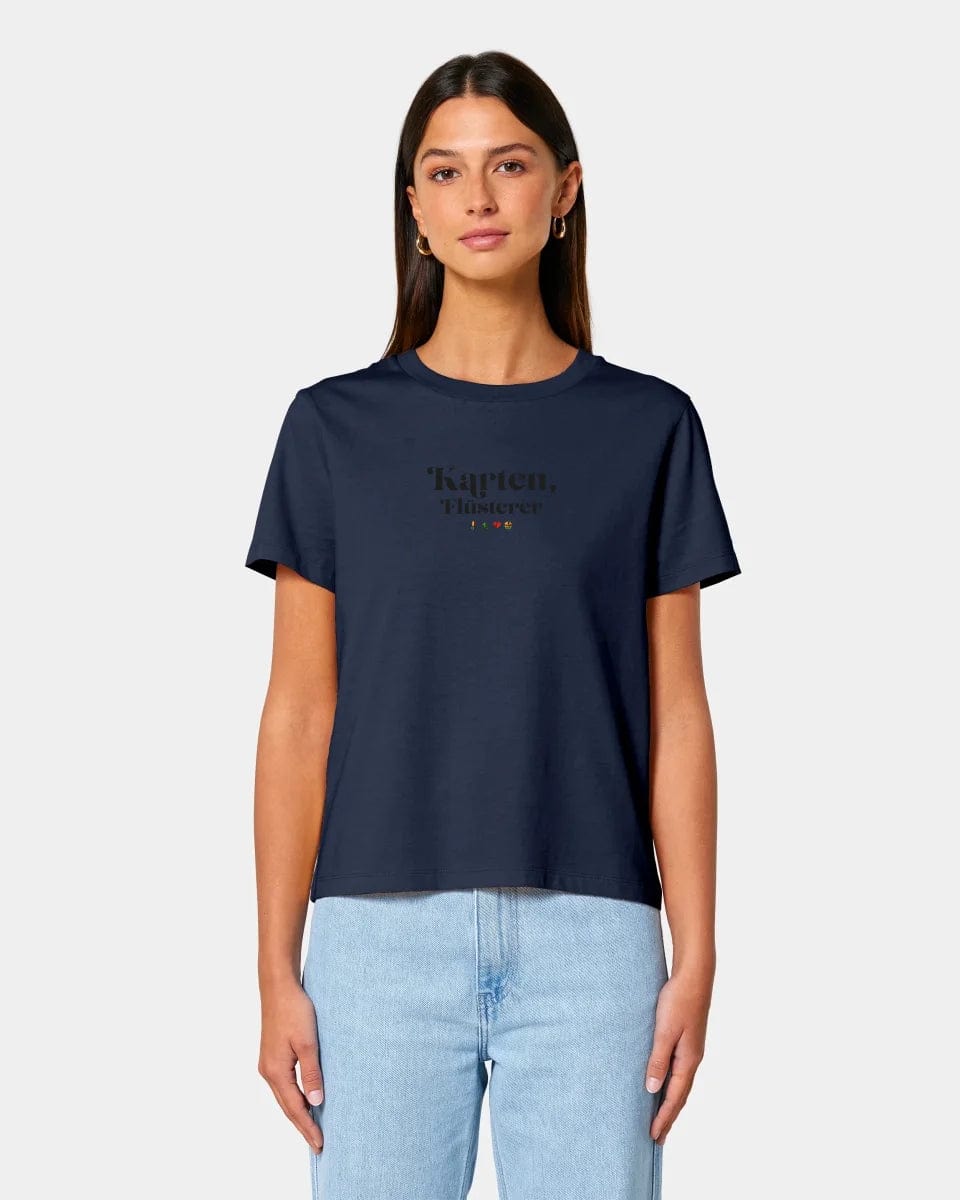 TeeInBlue Personalisiertes T-Shirt "Karten Flüsterer" Damen / French Navy / XS - aus nachhaltiger und fairer Produktion