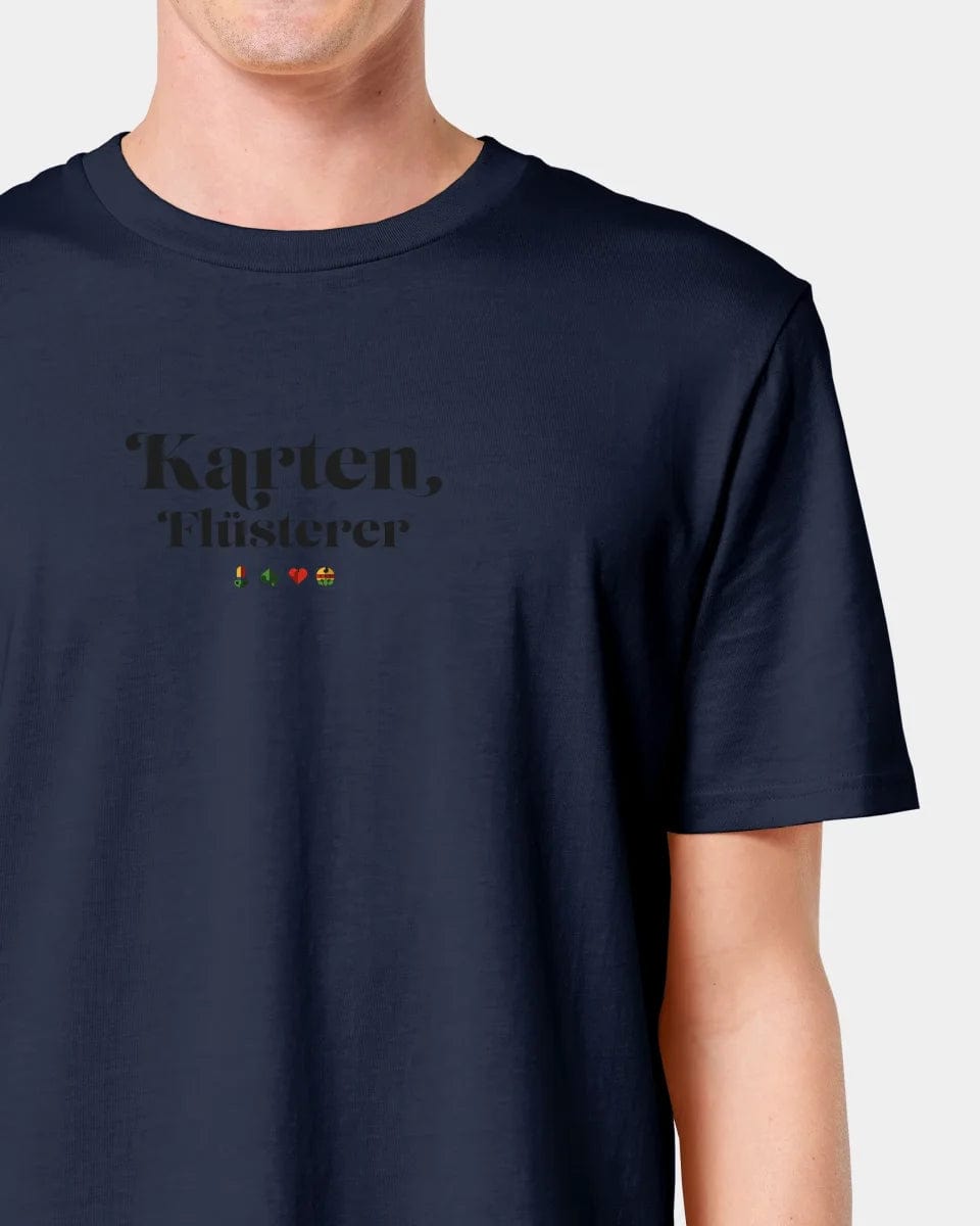 TeeInBlue Personalisiertes T-Shirt "Karten Flüsterer" Unisex / French Navy / XXS - aus nachhaltiger und fairer Produktion