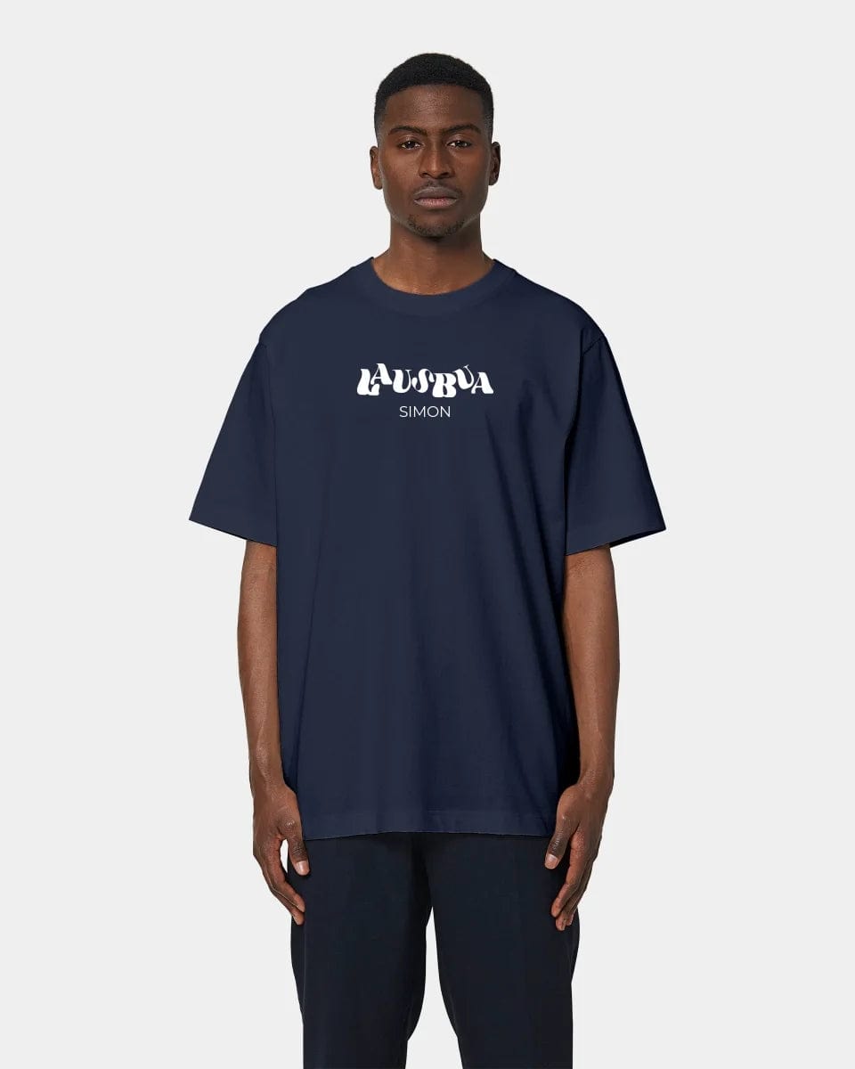 HEITER & LÄSSIG Personalisiertes T-Shirt "Lausbua" Oversized / French Navy / XXS - aus nachhaltiger und fairer Produktion