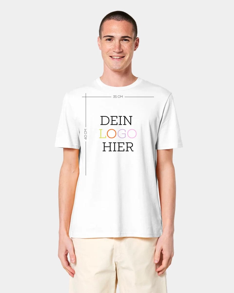 HEITER & LÄSSIG Personalisiertes T-Shirt "Logo" Unisex / Weiß / XXS - aus nachhaltiger und fairer Produktion