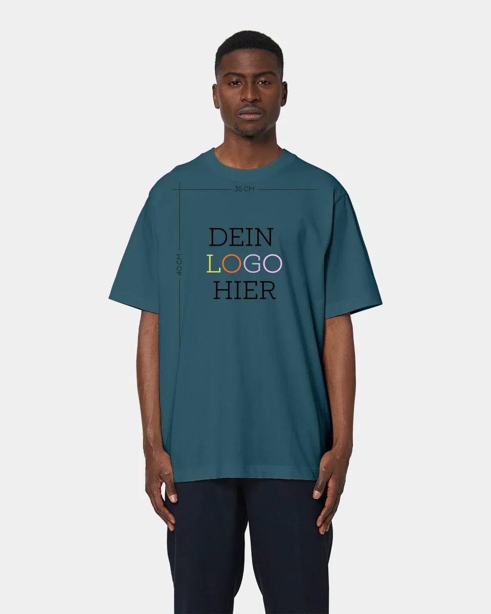 HEITER & LÄSSIG Personalisiertes T-Shirt "Logo" Oversized / Stargazer / XXS - aus nachhaltiger und fairer Produktion