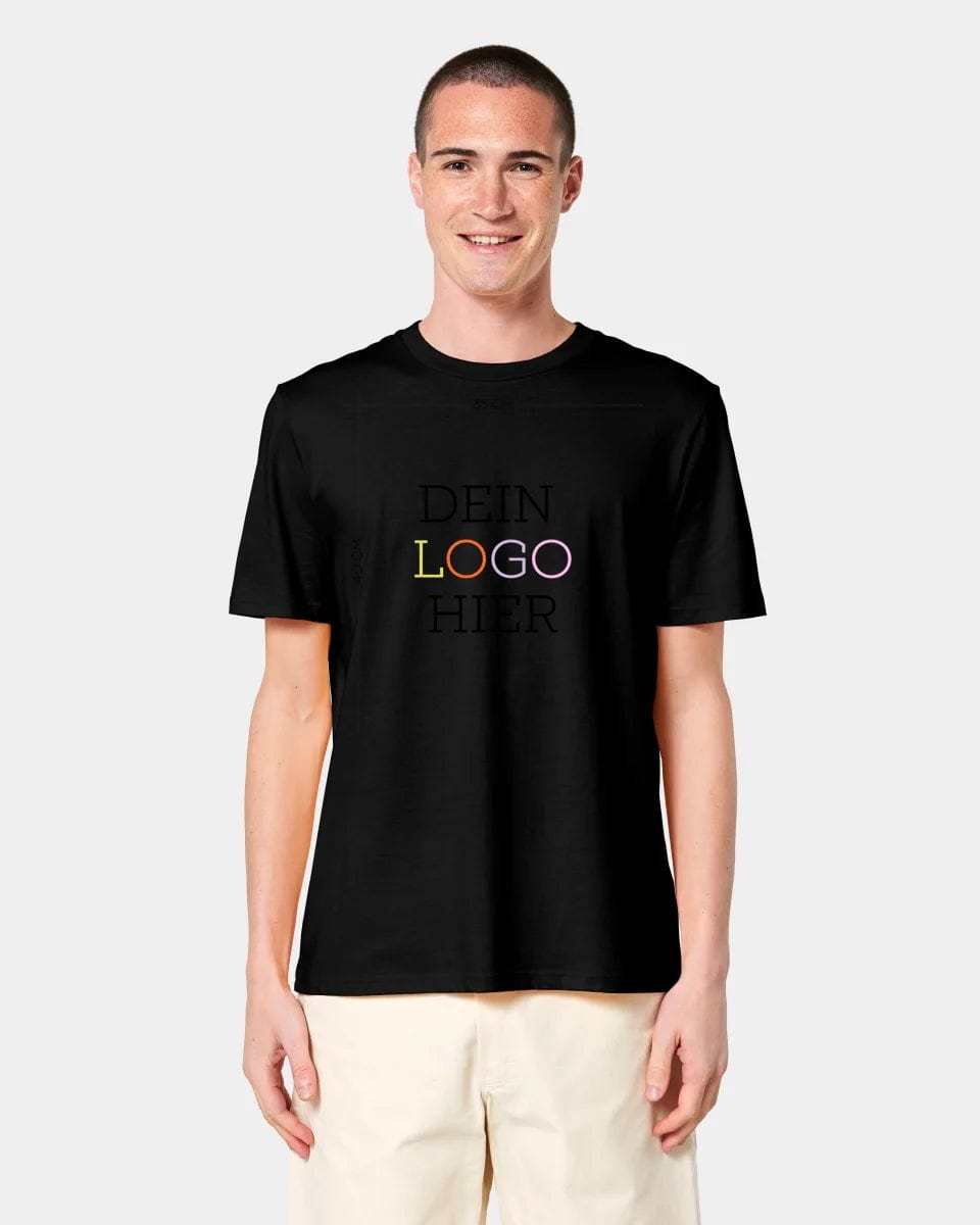 HEITER & LÄSSIG Personalisiertes T-Shirt "Logo" Unisex / Schwarz / XXS - aus nachhaltiger und fairer Produktion