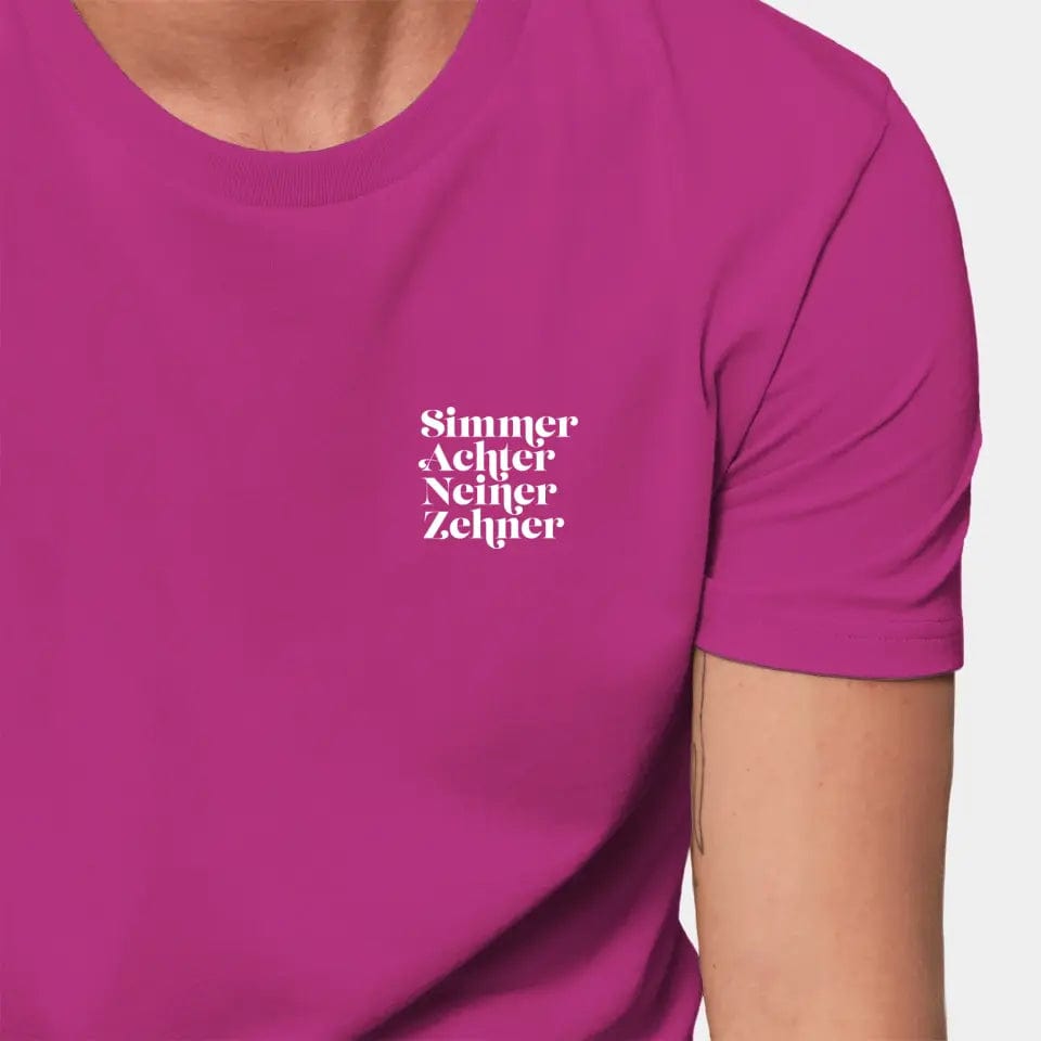 TeeInBlue Personalisiertes T-Shirt "Spielkarten" Stanley/Stella Creator / orchid flower / XXS - aus nachhaltiger und fairer Produktion