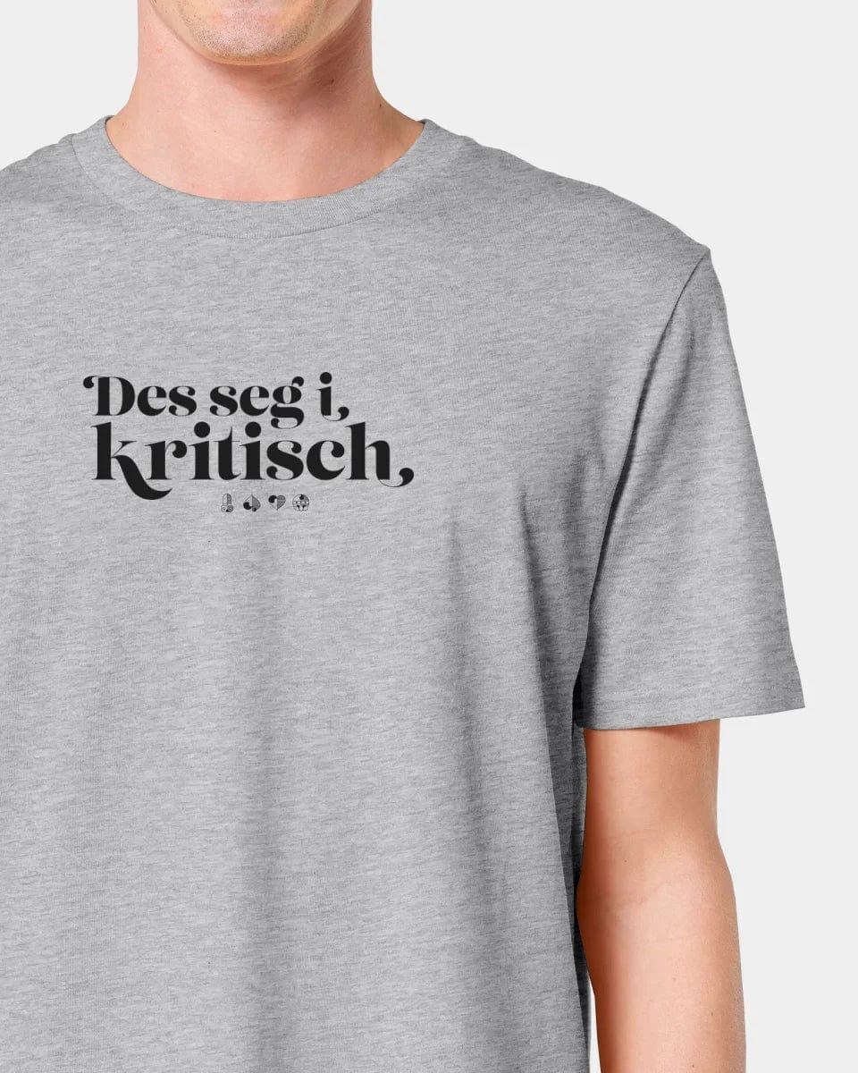 TeeInBlue Personalisiertes T-Shirt "Watten - Des seg i kritisch" Unisex / Heather Grey / XXS - aus nachhaltiger und fairer Produktion