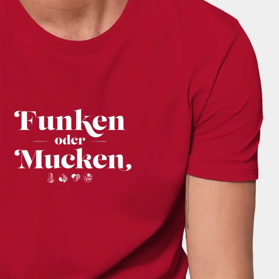 TeeInBlue Personalisiertes T-Shirt "Watten - Funken oder Mucken" Stanley/Stella Creator / red / XXS - aus nachhaltiger und fairer Produktion