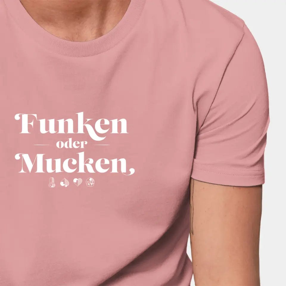 TeeInBlue Personalisiertes T-Shirt "Watten - Funken oder Mucken" Stanley/Stella Creator / canyon pink / XXS - aus nachhaltiger und fairer Produktion