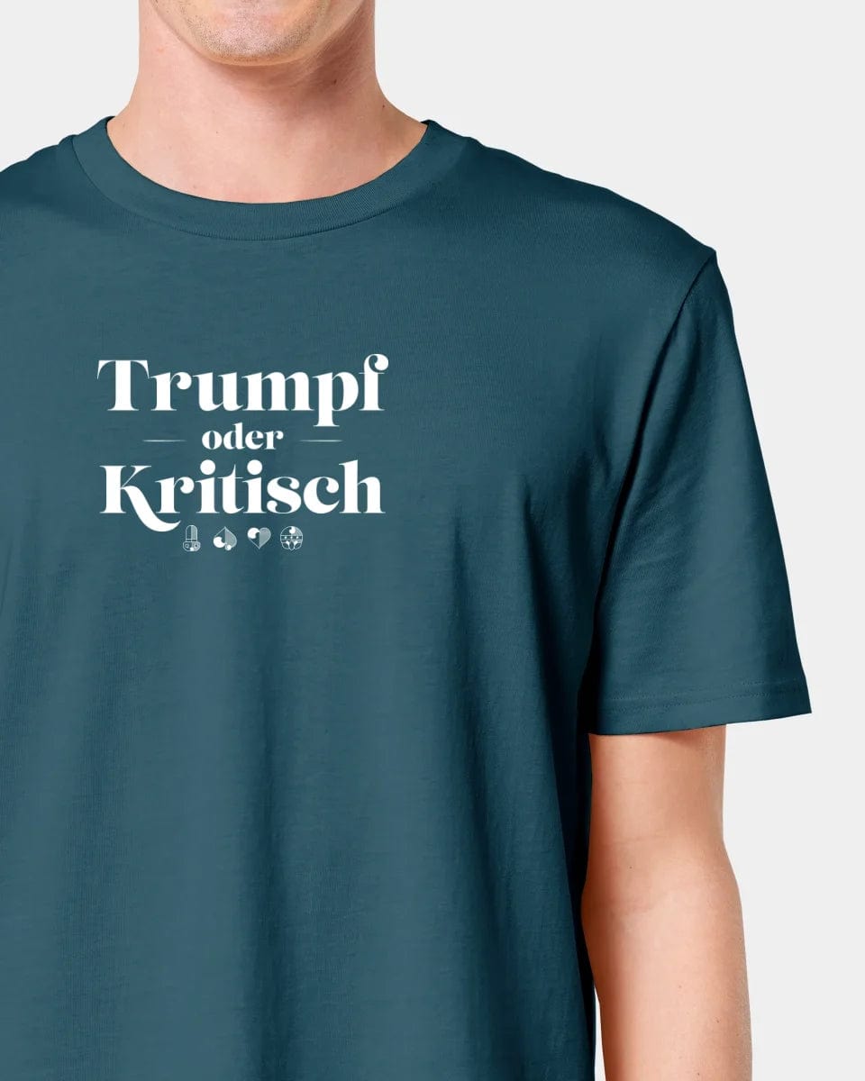 TeeInBlue Personalisiertes T-Shirt "Watten - Trumpf oder Kritisch" Unisex / Stargazer / S - aus nachhaltiger und fairer Produktion