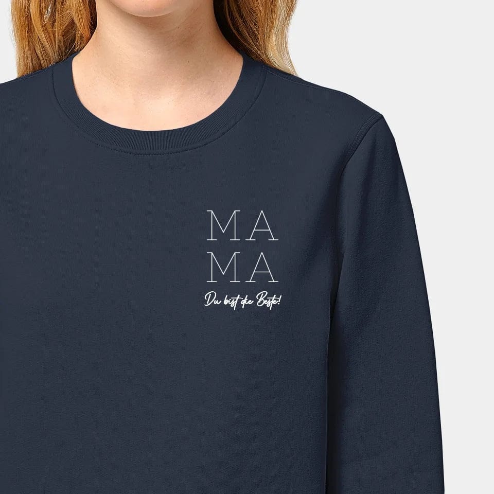 TeeInBlue Sweatshirt "Mama" Stanley/Stella Roller / india ink grey / XXS - aus nachhaltiger und fairer Produktion