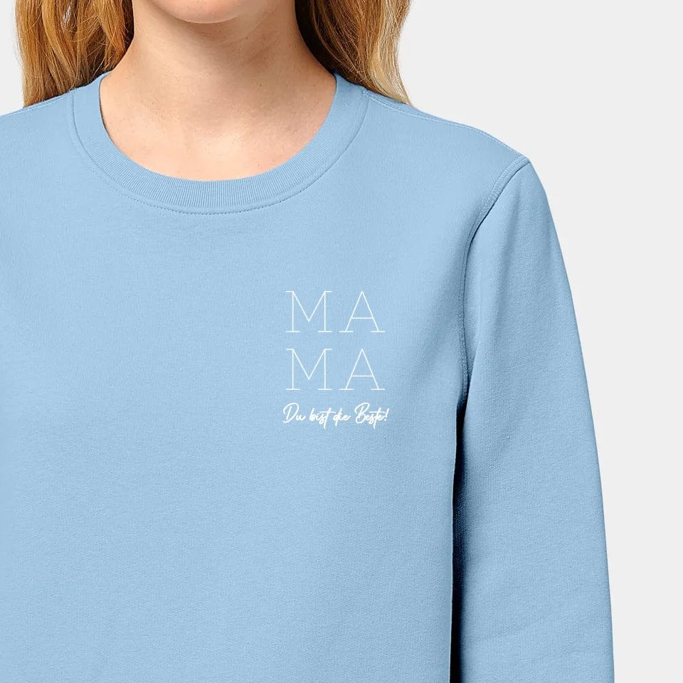 TeeInBlue Sweatshirt "Mama" Stanley/Stella Roller / sky blue / XXS - aus nachhaltiger und fairer Produktion