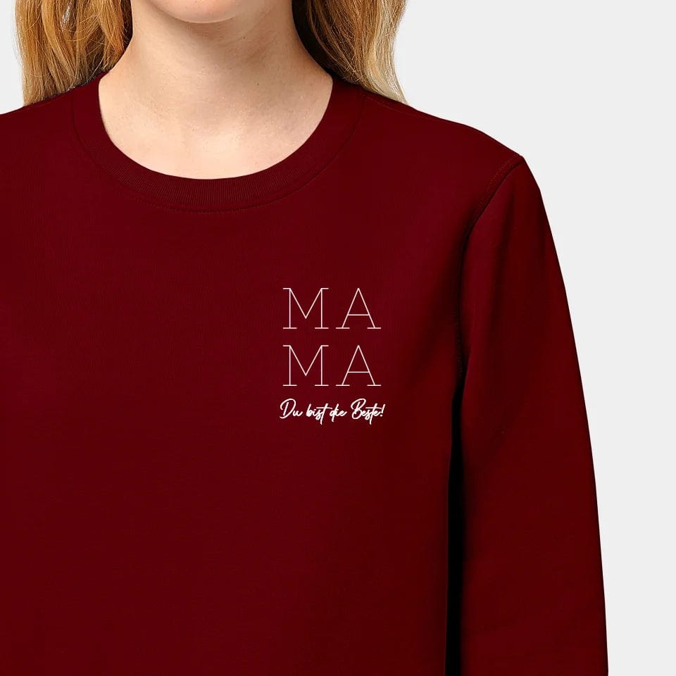 TeeInBlue Sweatshirt "Mama" Stanley/Stella Roller / burgundy / XXS - aus nachhaltiger und fairer Produktion