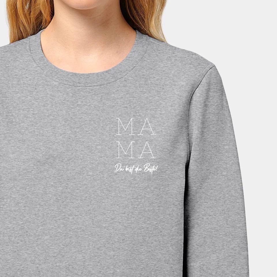 TeeInBlue Sweatshirt "Mama" Stanley/Stella Roller / heather grey / XXS - aus nachhaltiger und fairer Produktion