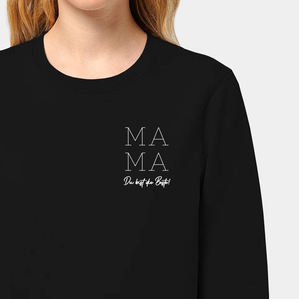 TeeInBlue Sweatshirt "Mama" Stanley/Stella Roller / schwarz / XXS - aus nachhaltiger und fairer Produktion