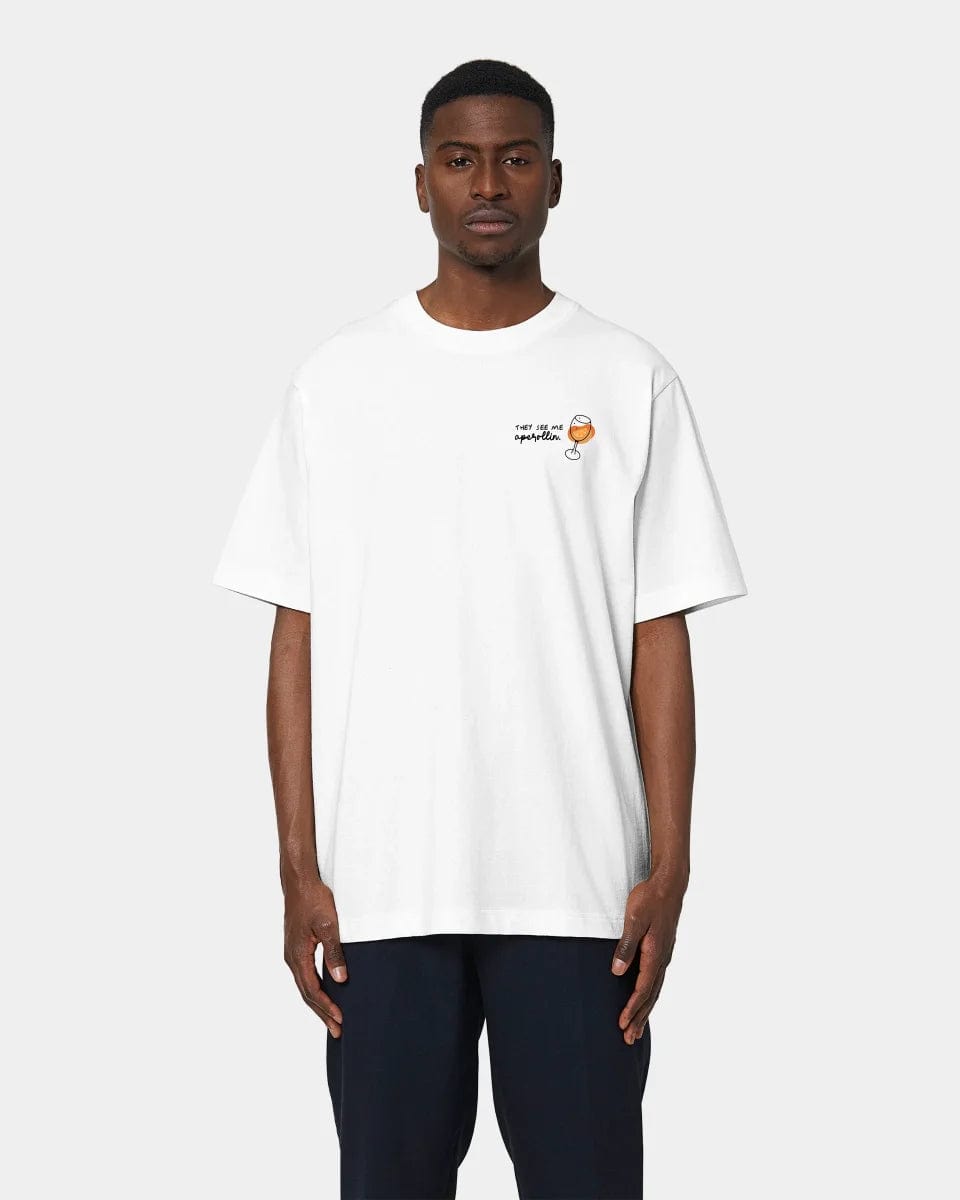 HEITER & LÄSSIG T-Shirt "Aperol" Oversized / Weiß / S - aus nachhaltiger und fairer Produktion