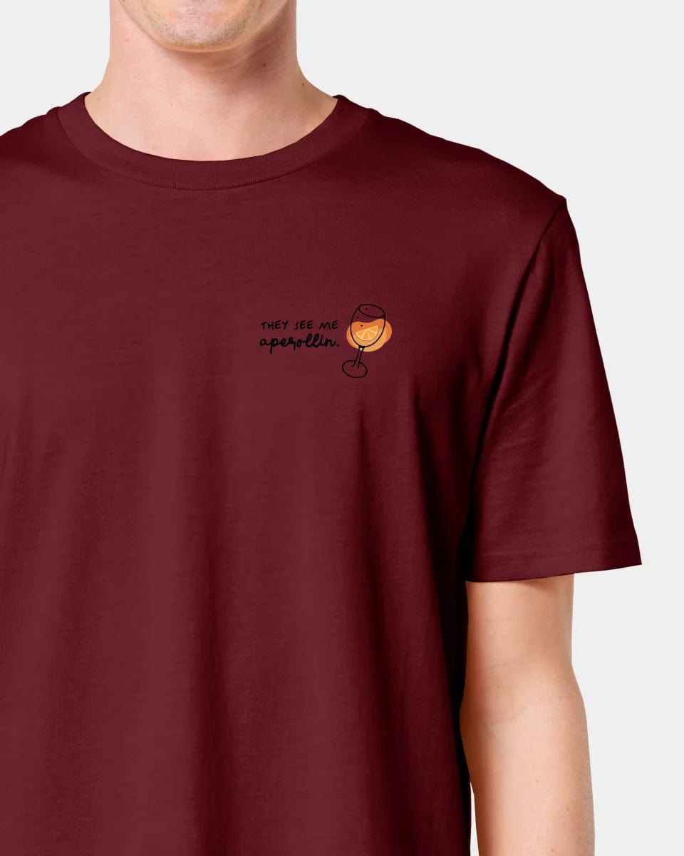 HEITER & LÄSSIG T-Shirt "Aperol" Unisex / Burgundy / M - aus nachhaltiger und fairer Produktion