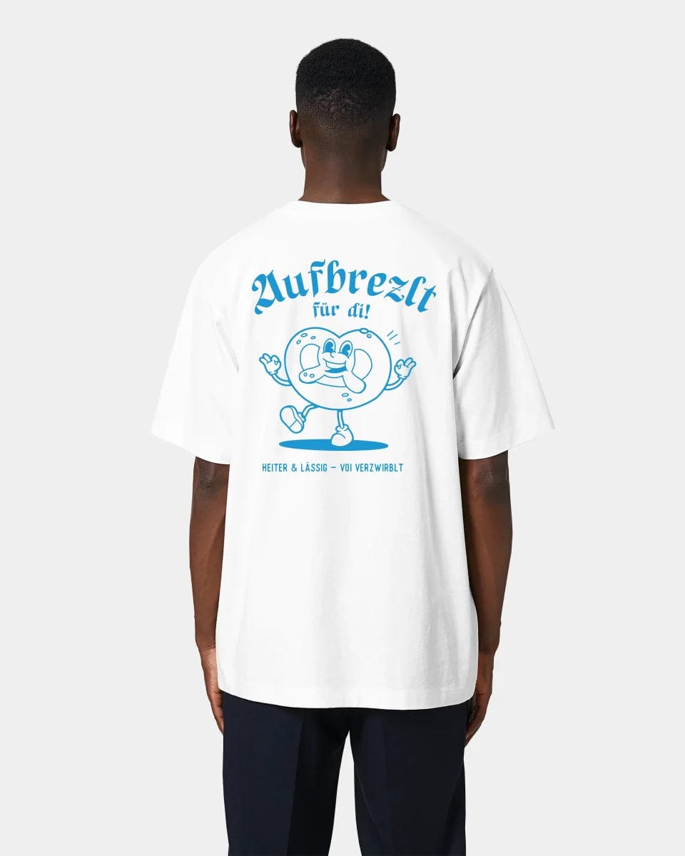 HEITER & LÄSSIG T-Shirt "Aufbrezlt" Oversized / Weiß / S - aus nachhaltiger und fairer Produktion