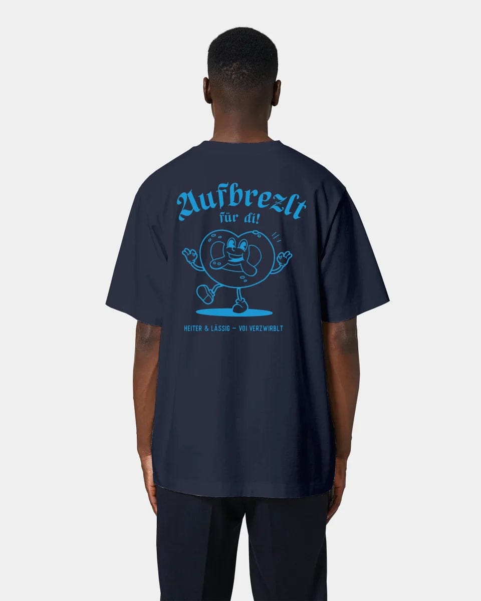 HEITER & LÄSSIG T-Shirt "Aufbrezlt" Oversized / French Navy / XXS - aus nachhaltiger und fairer Produktion