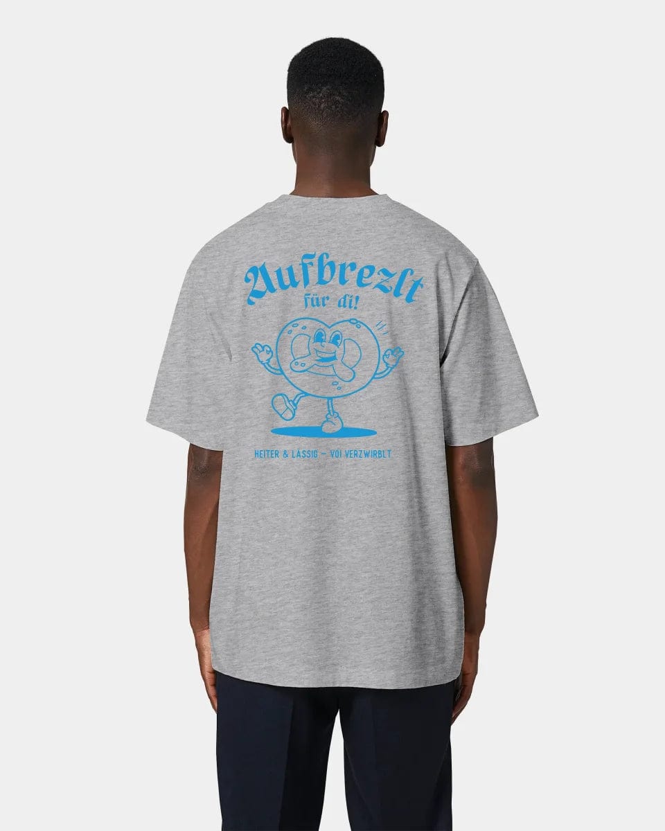 HEITER & LÄSSIG T-Shirt "Aufbrezlt" Oversized / Heather Grey / XXS - aus nachhaltiger und fairer Produktion