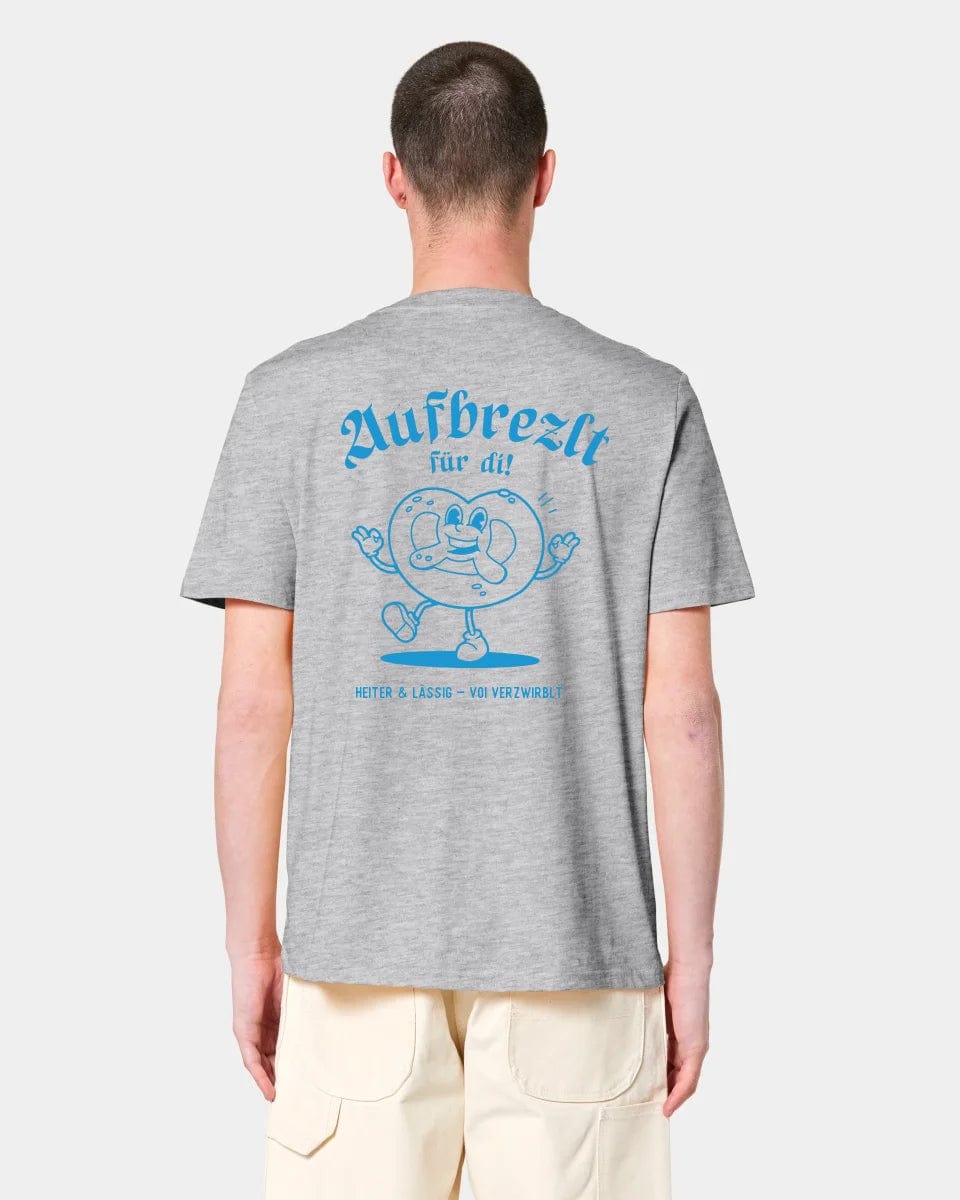 HEITER & LÄSSIG T-Shirt "Aufbrezlt" Unisex / Heather Grey / XXS - aus nachhaltiger und fairer Produktion