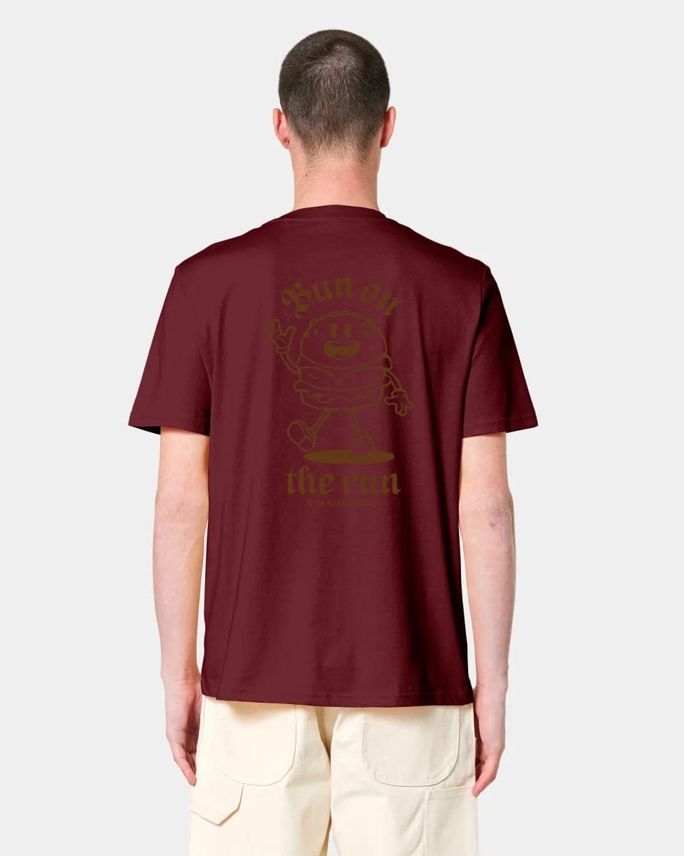 HEITER & LÄSSIG T-Shirt "Bun on the run" Unisex / Burgundy / M - aus nachhaltiger und fairer Produktion