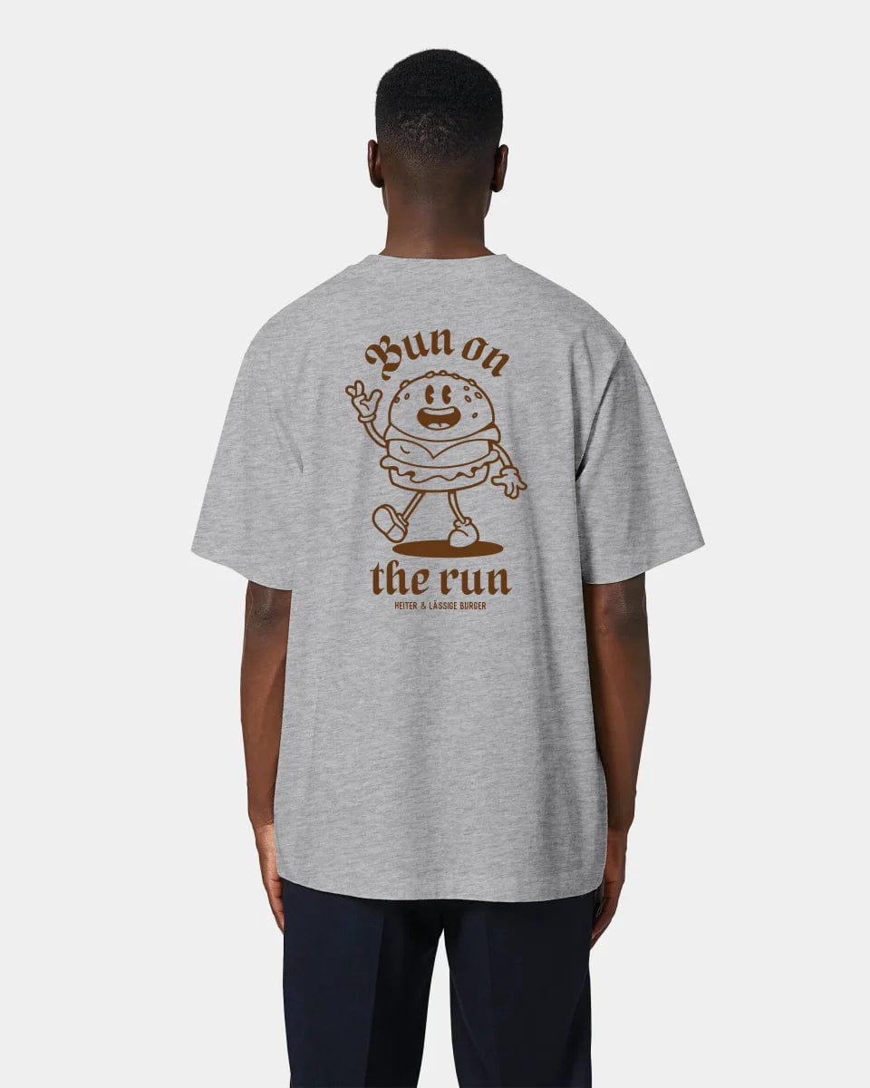 HEITER & LÄSSIG T-Shirt "Bun on the run" Oversized / Heather Grey / XXS - aus nachhaltiger und fairer Produktion