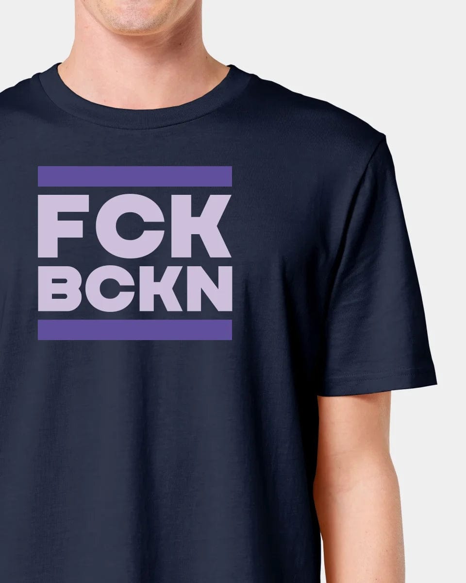 Projekt T-Shirt "FCK BCKN" Unisex / French Navy / XXS - aus nachhaltiger und fairer Produktion