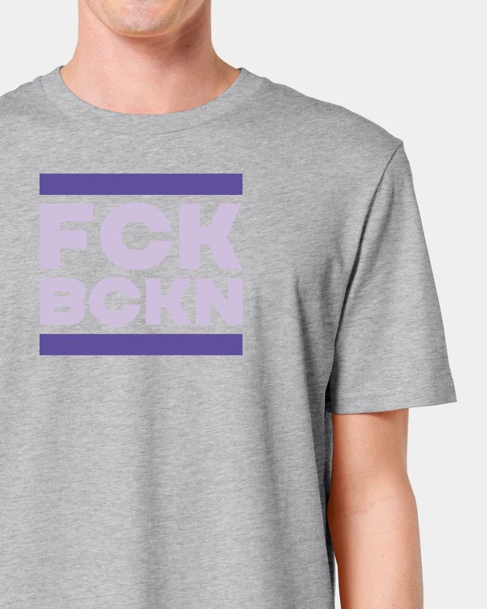 Projekt T-Shirt "FCK BCKN" Unisex / Heather Grey / XXS - aus nachhaltiger und fairer Produktion