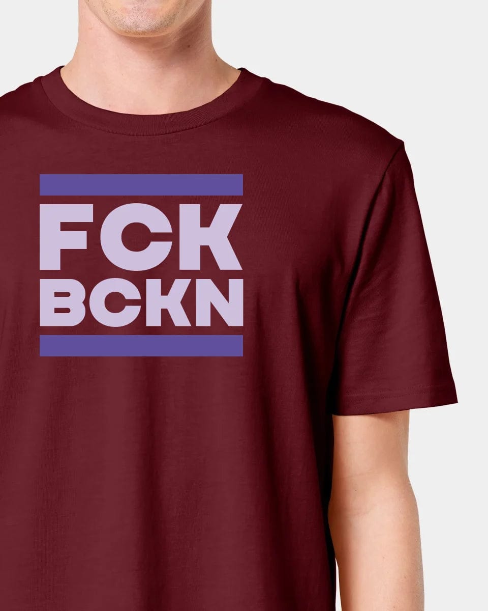 Projekt T-Shirt "FCK BCKN" Unisex / Burgundy / M - aus nachhaltiger und fairer Produktion