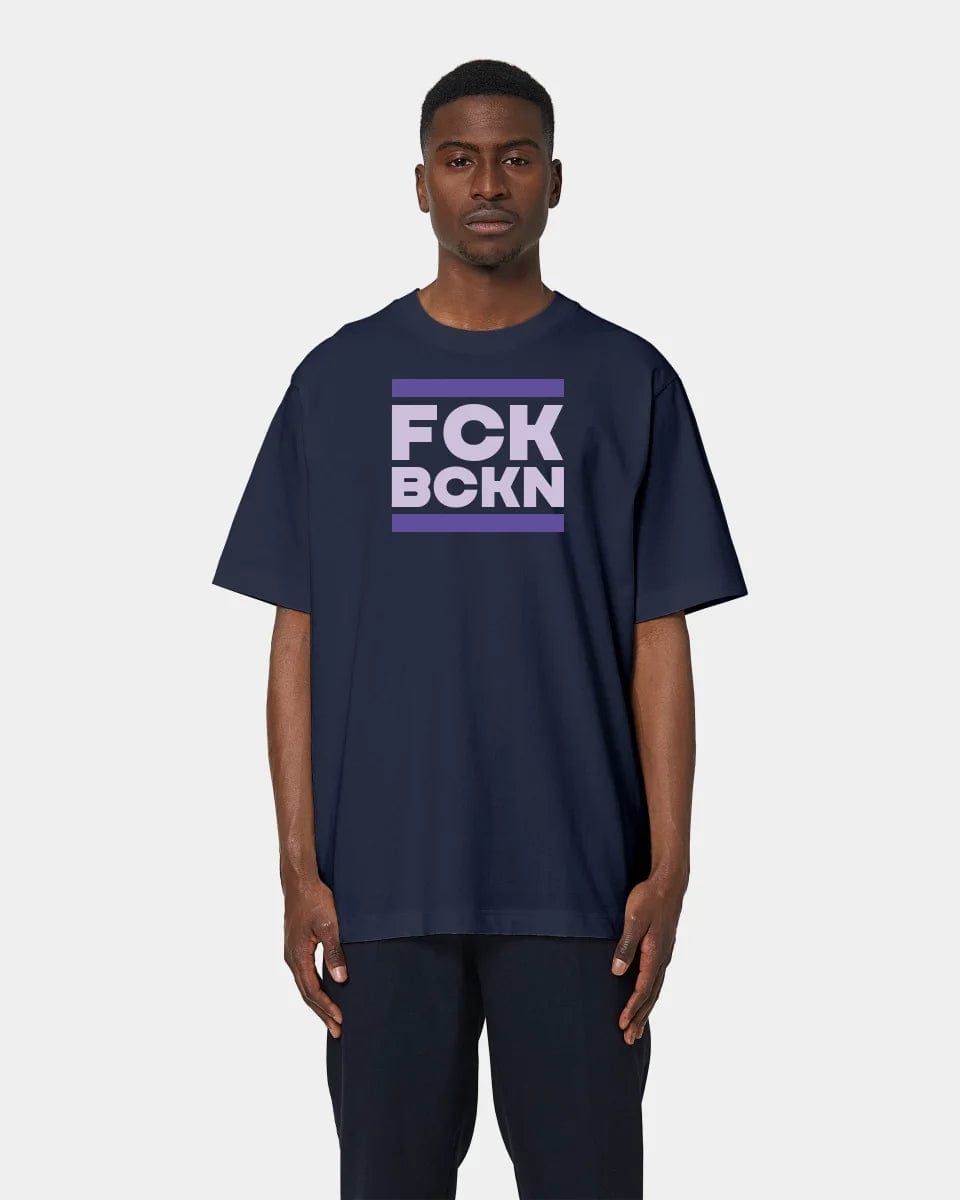 Projekt T-Shirt "FCK BCKN" Oversized / French Navy / XXS - aus nachhaltiger und fairer Produktion