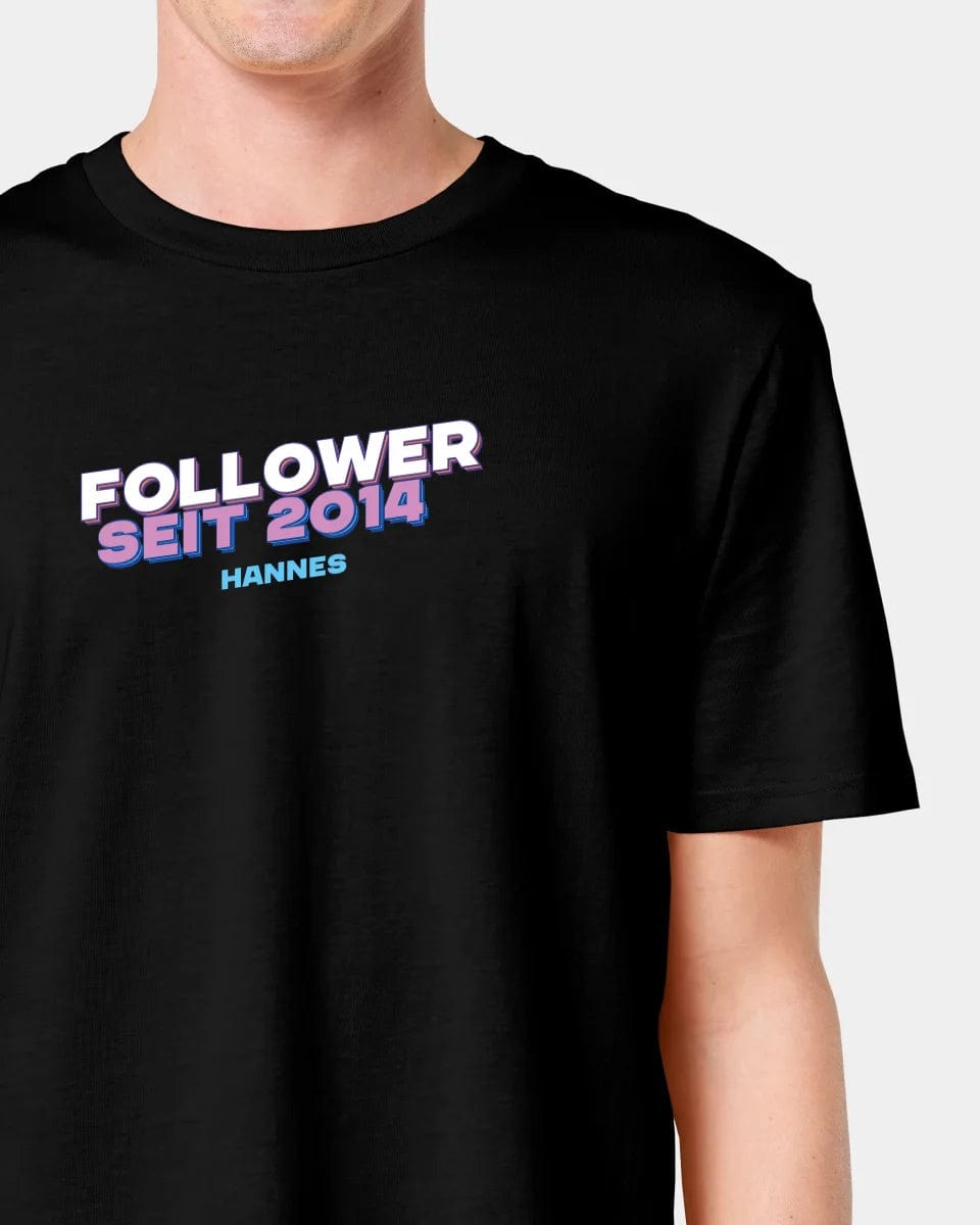 Projekt T-Shirt "Follower" Unisex / Schwarz / XXS - aus nachhaltiger und fairer Produktion