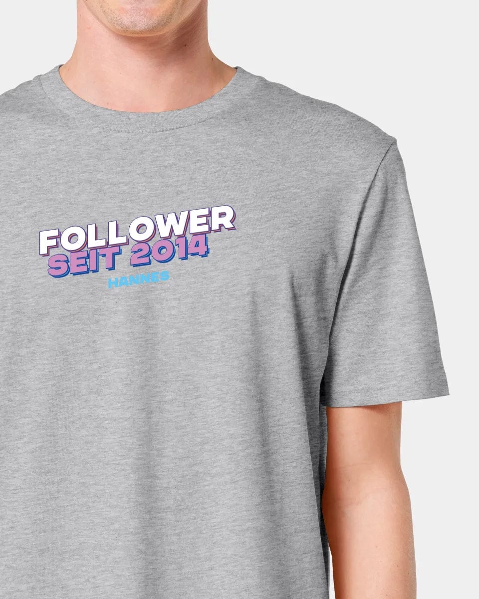 Projekt T-Shirt "Follower" Unisex / Heather Grey / XXS - aus nachhaltiger und fairer Produktion