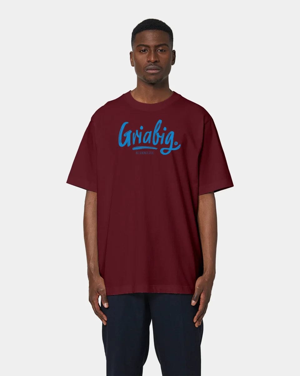 HEITER & LÄSSIG T-Shirt "Griabig" Oversized / Burgundy / XXS - aus nachhaltiger und fairer Produktion