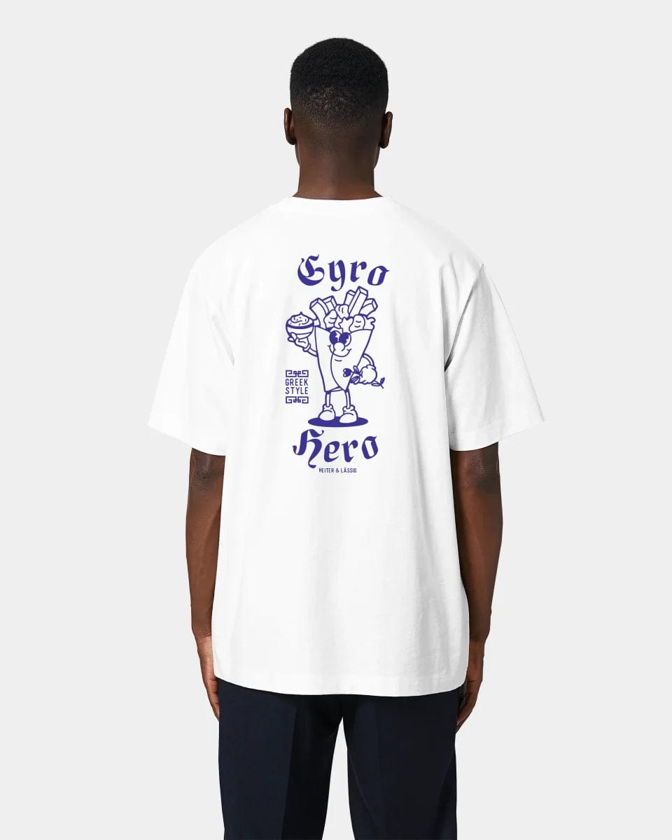 HEITER & LÄSSIG T-Shirt "Gyro Hero" Oversized / Weiß / S - aus nachhaltiger und fairer Produktion