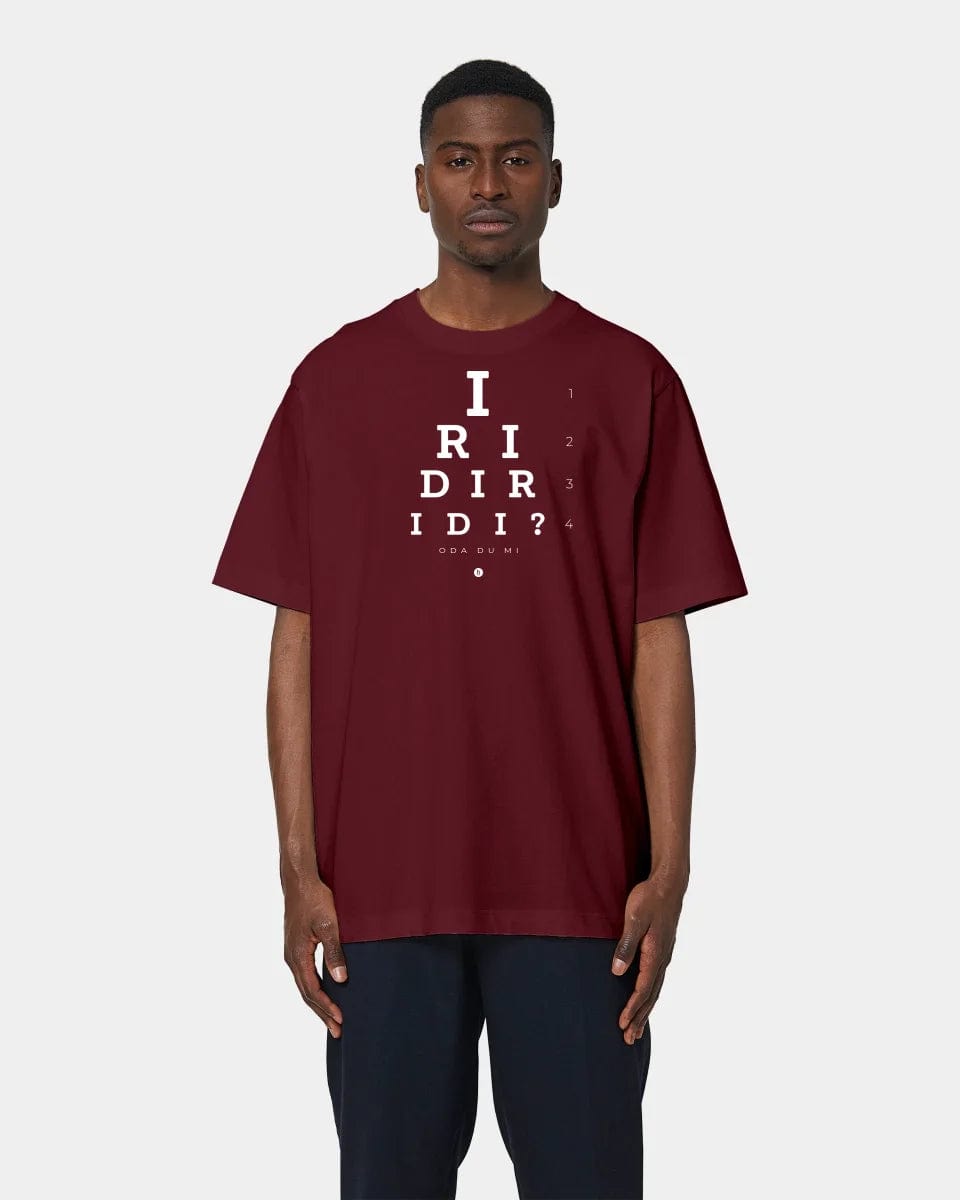 HEITER & LÄSSIG T-Shirt "Iridiridi" Oversized / Burgundy / XXS - aus nachhaltiger und fairer Produktion