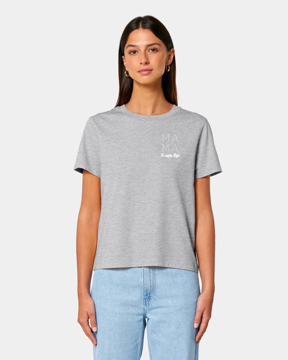 HEITER & LÄSSIG T-Shirt "Mama" Damen / Heather Grey / XS - aus nachhaltiger und fairer Produktion