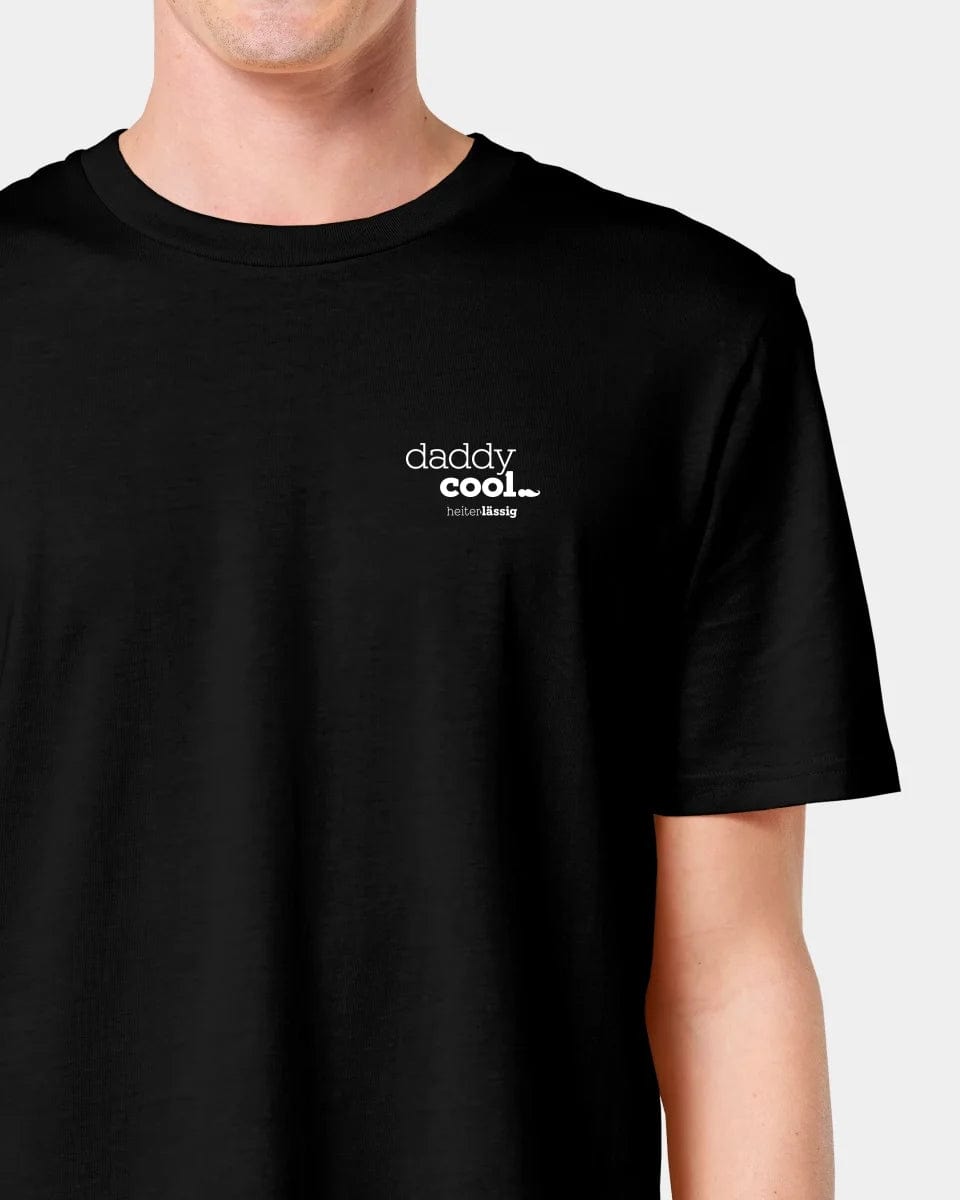 HEITER & LÄSSIG T-Shirt ORIGINAL "daddycool" Unisex / Schwarz / XXS - aus nachhaltiger und fairer Produktion