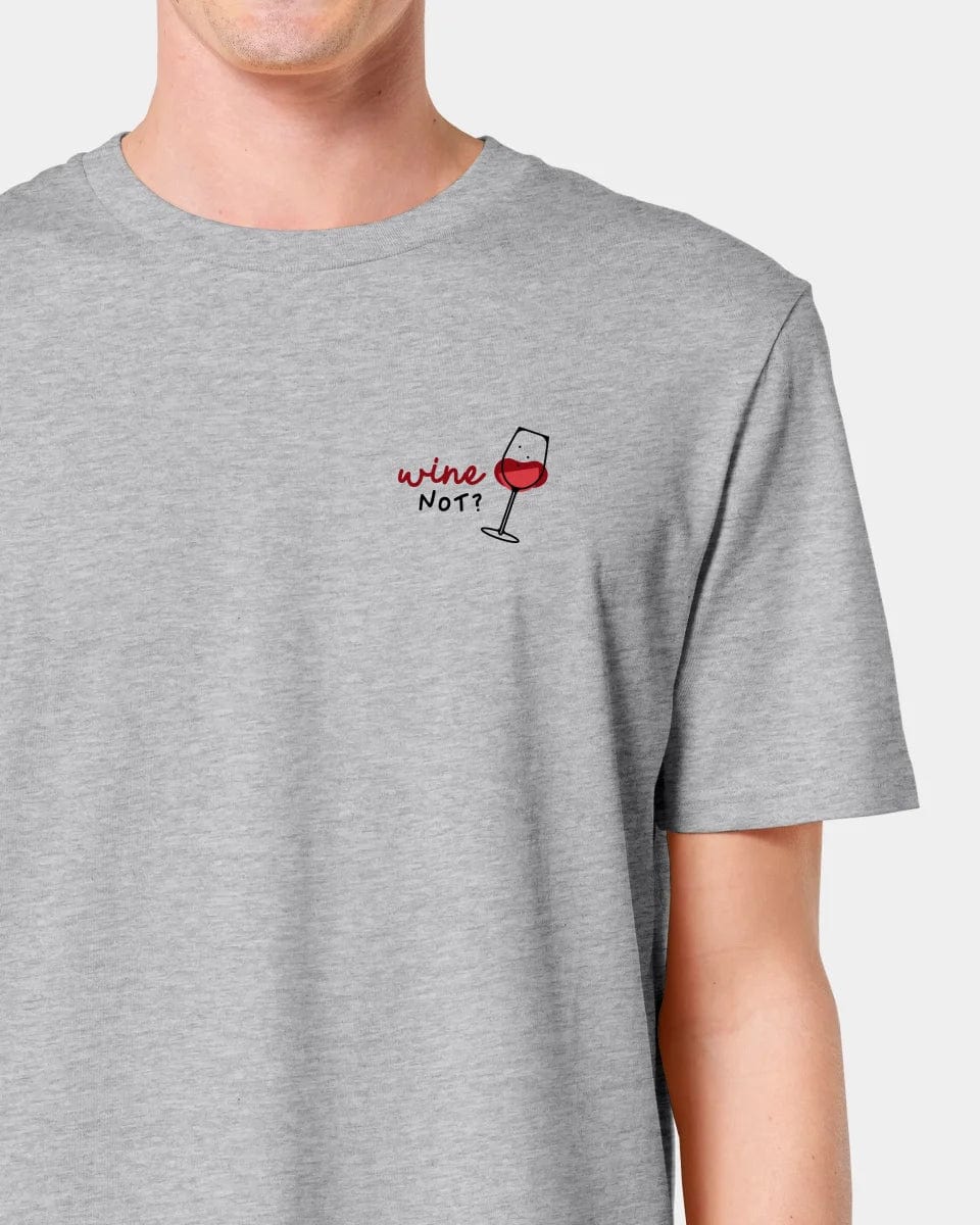 HEITER & LÄSSIG T-Shirt "Wein" Unisex / Heather Grey / XXS - aus nachhaltiger und fairer Produktion